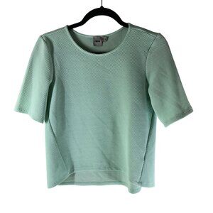 Asos Womens T Shirt Top Hi Low Hem Textured Short Sleeve Mint Green 4
